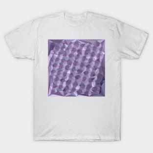 Dark Raspberry Abstract Low Polygon Background T-Shirt